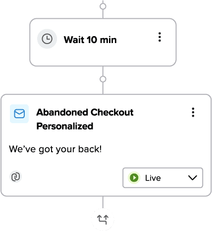 Klaviyo settings screenshot