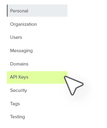 Klaviyo settings screenshot
